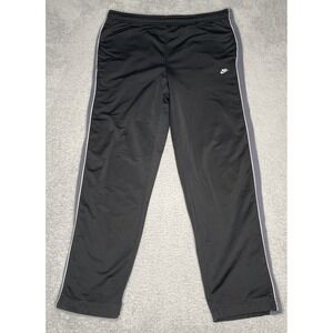 Vintage Y2K Nike Black‎ Track Sweat Pants 1/4 Bottom Zip Sliver Tag Mens XLarge